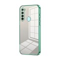 For Xiaomi Redmi Note 8 / Note 8 2021 Transparent Plating Fine Hole Phone Case(Green)