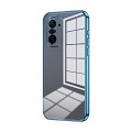 For Xiaomi Redmi K40 / K40 Pro / K40 Pro+ Transparent Plating Fine Hole Phone Case(Blue)