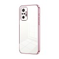 For Xiaomi Redmi Note 10 Pro/10 Pro Max Transparent Plating Fine Hole Phone Case(Pink)