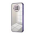 For Xiaomi Redmi Note 9 Pro 5G/Mi 10T Lite Transparent Plating Fine Hole Phone Case(Purple)