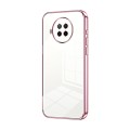 For Xiaomi Redmi Note 9 Pro 5G/Mi 10T Lite Transparent Plating Fine Hole Phone Case(Pink)