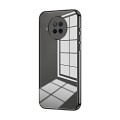 For Xiaomi Redmi Note 9 Pro 5G/Mi 10T Lite Transparent Plating Fine Hole Phone Case(Black)