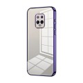 For Xiaomi Redmi 10X Pro 5G Transparent Plating Fine Hole Phone Case(Purple)
