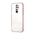 For Xiaomi Redmi Note 8 Pro Transparent Plating Fine Hole Phone Case(Pink)