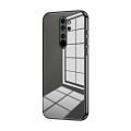 For Xiaomi Redmi Note 8 Pro Transparent Plating Fine Hole Phone Case(Black)