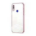 For Xiaomi Redmi Note 7 / Note 7 Pro Transparent Plating Fine Hole Phone Case(Pink)