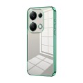 For Xiaomi Redmi Note 13 Pro 4G Transparent Plating Fine Hole Phone Case(Green)