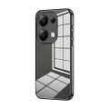 For Xiaomi Redmi Note 13 Pro 4G Transparent Plating Fine Hole Phone Case(Black)