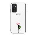 For Samsung Galaxy A25 5G Colorful Painted Glass Phone Case(A Flower)