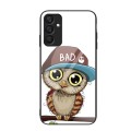 For Samsung Galaxy A25 5G Colorful Painted Glass Phone Case(Owl)