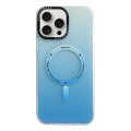 For iPhone 15 Pro Max MagSafe IMD Gradient PC Hybrid TPU Phone Case(Blue)