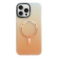 For iPhone 14 Pro MagSafe IMD Gradient PC Hybrid TPU Phone Case(Orange)