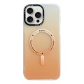 For iPhone 14 Pro Max MagSafe IMD Gradient PC Hybrid TPU Phone Case(Orange)