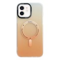 For iPhone 12 MagSafe IMD Gradient PC Hybrid TPU Phone Case(Orange)