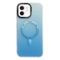 For iPhone 12 MagSafe IMD Gradient PC Hybrid TPU Phone Case(Blue)