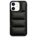 For iPhone 11 Big Hole Eiderdown Airbag Phone Case(Black)