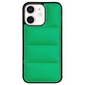 For iPhone 11 Big Hole Eiderdown Airbag Phone Case(Green)