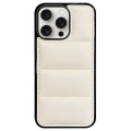 For iPhone 13 Pro Big Hole Eiderdown Airbag Phone Case(White)