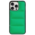 For iPhone 13 Pro Max Big Hole Eiderdown Airbag Phone Case(Green)