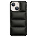 For iPhone 14 Big Hole Eiderdown Airbag Phone Case(Black)