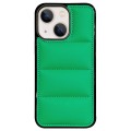 For iPhone 14 Big Hole Eiderdown Airbag Phone Case(Green)