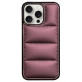 For iPhone 14 Pro Big Hole Eiderdown Airbag Phone Case(Wine Red)