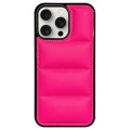 For iPhone 14 Pro Max Big Hole Eiderdown Airbag Phone Case(Rose Red)