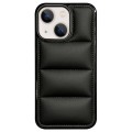 For iPhone 15 Big Hole Eiderdown Airbag Phone Case(Black)