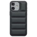 For iPhone 11 Fine Hole Eiderdown Airbag Phone Case(Black)