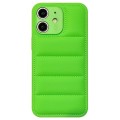 For iPhone 11 Fine Hole Eiderdown Airbag Phone Case(Green)