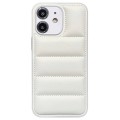 For iPhone 12 Fine Hole Eiderdown Airbag Phone Case(White)