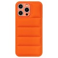 For iPhone 12 Pro Max Fine Hole Eiderdown Airbag Phone Case(Orange)
