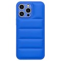 For iPhone 12 Pro Max Fine Hole Eiderdown Airbag Phone Case(Blue)
