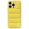 For iPhone 13 Pro Fine Hole Eiderdown Airbag Phone Case(Yellow)
