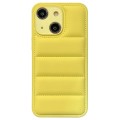 For iPhone 14 Fine Hole Eiderdown Airbag Phone Case(Yellow)