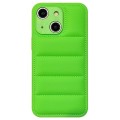 For iPhone 14 Fine Hole Eiderdown Airbag Phone Case(Green)