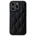 For iPhone 12 Pro Fine Hole 8-shaped Texture Eiderdown Airbag Phone Case(Black)