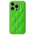For iPhone 12 Pro Fine Hole 8-shaped Texture Eiderdown Airbag Phone Case(Green)