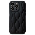 For iPhone 12 Pro Max Fine Hole 8-shaped Texture Eiderdown Airbag Phone Case(Black)