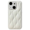 For iPhone 13 Fine Hole 8-shaped Texture Eiderdown Airbag Phone Case(White)