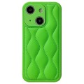 For iPhone 13 Fine Hole 8-shaped Texture Eiderdown Airbag Phone Case(Green)