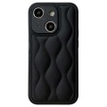 For iPhone 14 Fine Hole 8-shaped Texture Eiderdown Airbag Phone Case(Black)