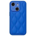 For iPhone 14 Fine Hole 8-shaped Texture Eiderdown Airbag Phone Case(Blue)