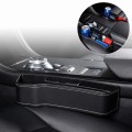 Car Multi-functional Console Box Cup Holder Seat Gap Side Storage Box, Leather Style, Color:Black(Ma