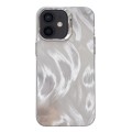 For iPhone 11 Color Silver IMD Feather Pattern Shockproof Phone Case