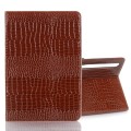For Samsung Galaxy Tab S9 FE Crocodile Texture Leather Tablet Case(Brown)