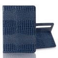 For Samsung Galaxy Tab S9 FE Crocodile Texture Leather Tablet Case(Blue)