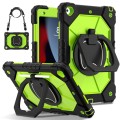 For iPad 10.2 2021 / 2020 / 2019 Contrast Color Robot Silicone Hybrid PC Tablet Case(Black Yellow Gr