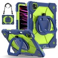 For iPad Pro 11 2022 / Air 10.9 2022 Contrast Color Robot Silicone Hybrid PC Tablet Case(Navy Yellow