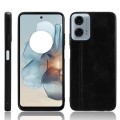 For Motorola Moto G Power 5G 2024 Cow Pattern Sewing Back Cover Phone Case(Black)